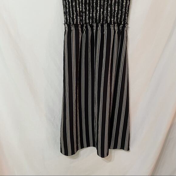Ali & Jay Black & White Striped Smocked Mini Dress - Picture 3 of 11